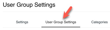 Feed user group settings