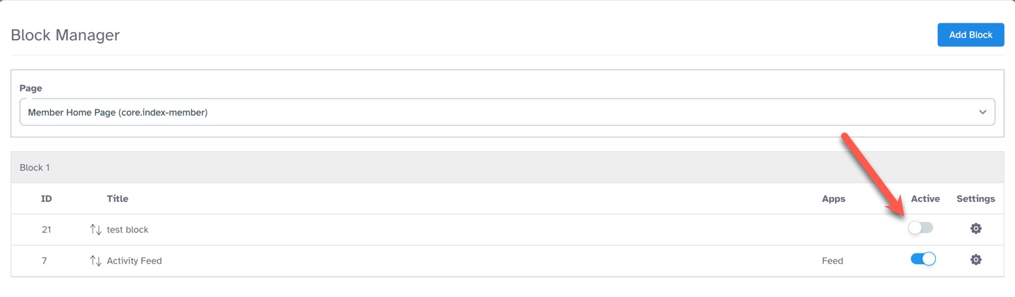 Block enable/disable