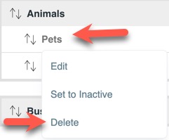 Blog category delete
