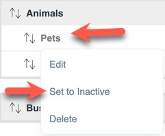 Blog category activate or deactivate