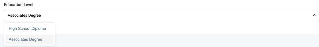 Custom field select type user profile