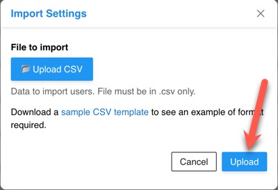 Upload CSV