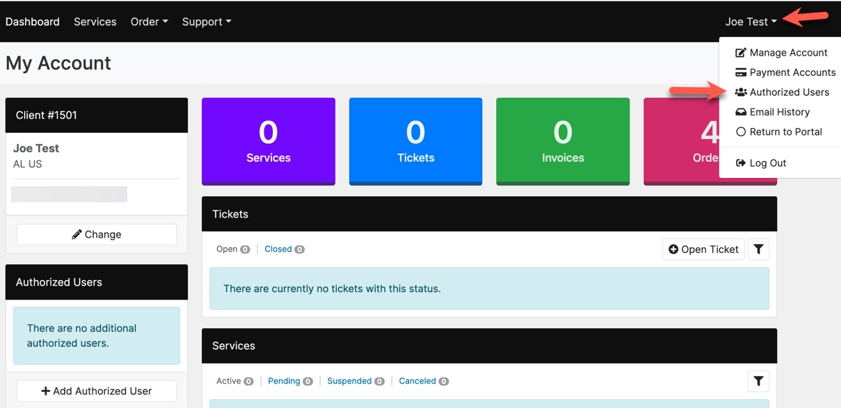 Konnexu client dashboard add user