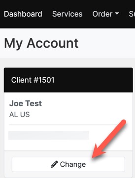Konnexu client dashboard edit account