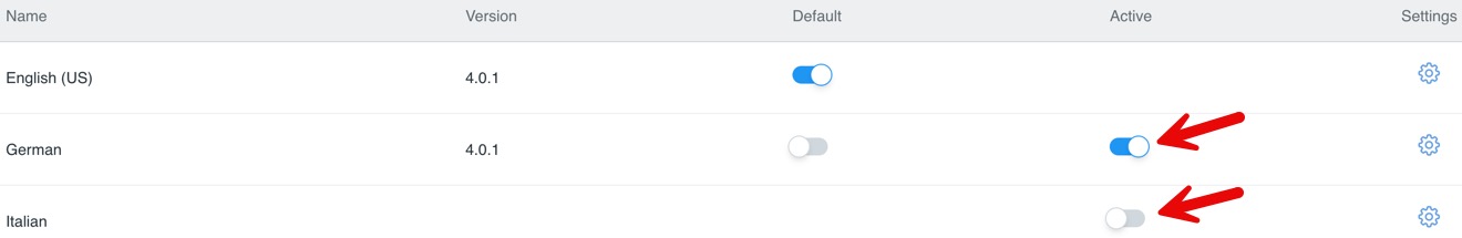 Set active or inactive