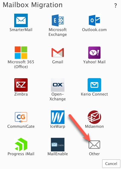 choose other for roundcube