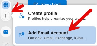 Add new account button