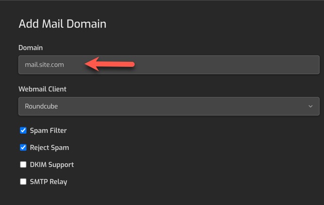 Newsletter bounce domain