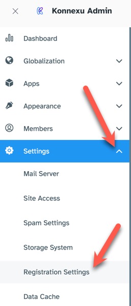Registration Settings
