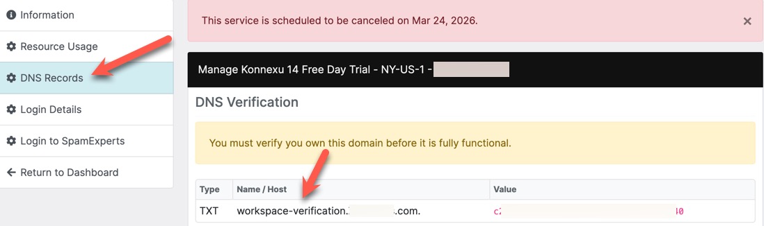 Domain verification