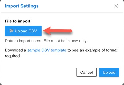 Choose CSV file