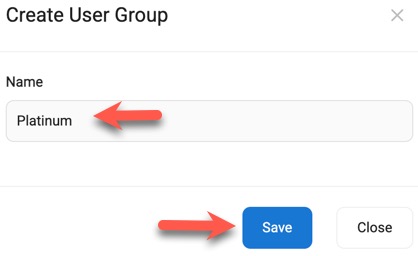 Adding user groups