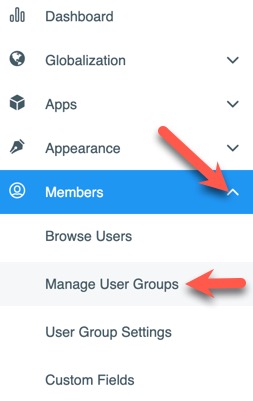 Manage user groups
